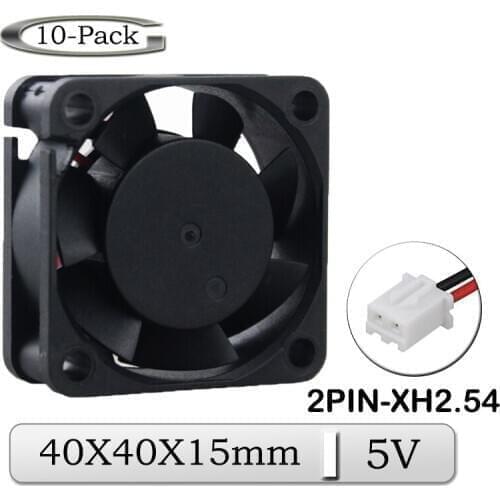 10Pcs/Lot Gdstime DC 5V 40x40x15mm 40mm Brushless Heatsink Axial Cooling Fan 4015S 4cm Printer Exhaust Mini Radiator Cooler Fan