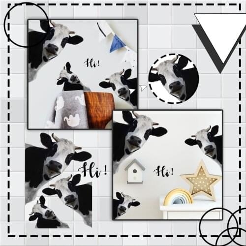 30x45cm Pvc Door Window Wall Sticker Creative Cow Background Wall Decoration Stickers Pegatinas De Pared Wallpapers