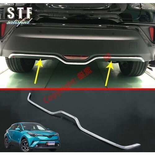 ABS Chrome Rear Bumper Cover Trim Molding Garnish Styling Strips Stickers Accessories For Toyota C-HR CHR 2017 2018 2019