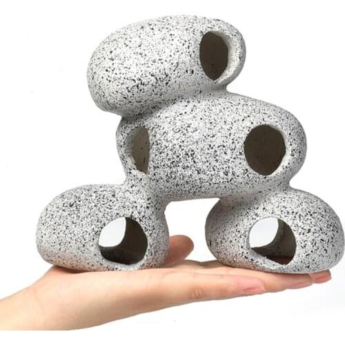 Aquarium Rock Cave Fish Tank Pond Hideaway for Shrimp Cichlid Hiding Breeding Spawning Hideout Decor