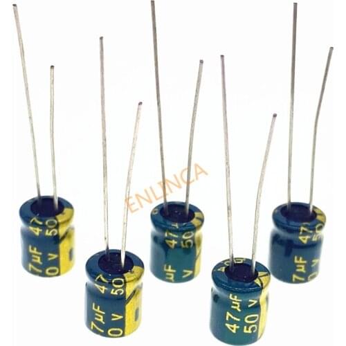 50V 47UF 6*7 High Frequency Low Impedance Aluminum Electrolytic Capacitor 47uf 50V 20