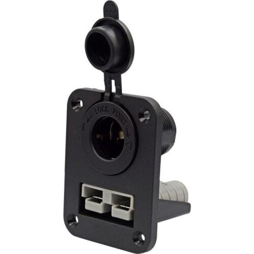 Anderson Plug C-Igarette Lighter Socket Charger Flush Mount Recessed Plate for Caravan Camper Boat Truck