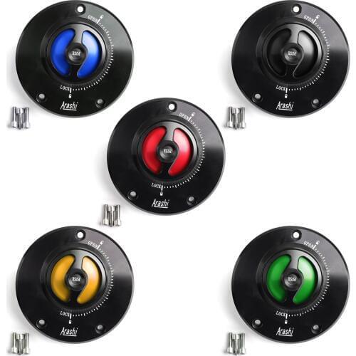 Areyourshop For Kawasaki ER-6F ER-6N Ninja 650 GTR 1400 Z750/R ZZR1400 Z1000/SX CNC Keyless Fuel Gas Tank Cap Cover Aluminium