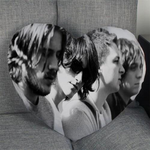 Arctic Monkeys Custom Heart Shape Pillow Cover Custom Zipper Pillowcase Cover Wedding Home Office Decorative