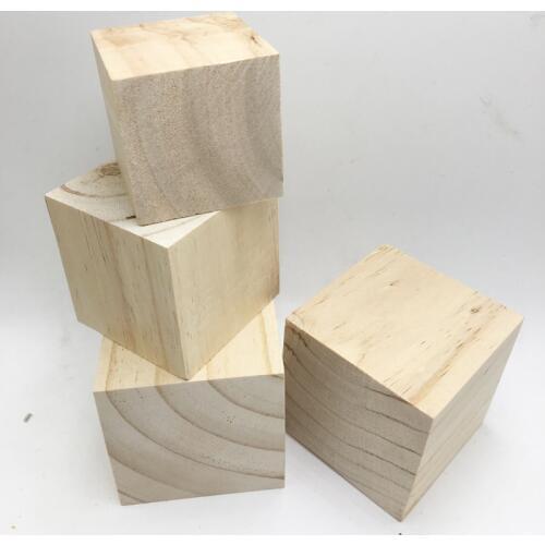 Free shipping! 2.4"(6cm)60mm wood cubes DIY Unfinished Square Wood Cubes Blocks Beads For Decoration