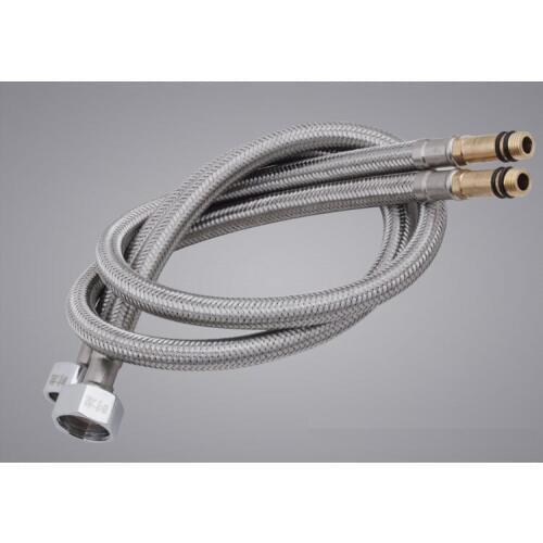 Free Shipping A Pair / Two Flexible Stainless Steel Bathroom Faucet / KItchen Tap Torneira Water Inlet Supply Hoses (WH-01)