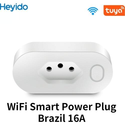 WiFi Smart Power Plug Brazil 16A Wireless APP Remote Control Socket Voice Control Power Socket Support Alexa Google Assistant