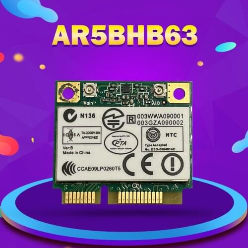 Qualcomm Atheros AR5007EG AR2425 AR5BHB63 54Mbps Half Mini Pci-e Wireless Wifi Wlan Card