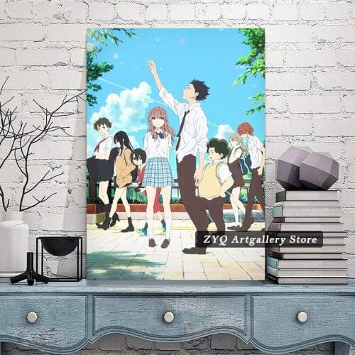 A Silent Voice Textless Movie Anime Poster and Prints Wall Art Gifts Decor Canvas Painting For Room For Morden