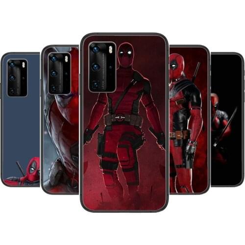 Deadpool Phone Case For Huawei P 40 30 20 10 9 8 Lite E Pro Plus Black Etui Coque Painting Hoesjes comic fas
