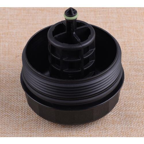 CITALL Black Plastic Car Oil Filter Housing Cover Cap 11427525334 Fit for BMW E60 E90 E92 1 3 5 6 Series