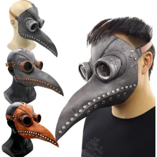 Plague doctor mechanical Steampunk beak Mask Halloween Cosplay prop Gothic retro horror mask