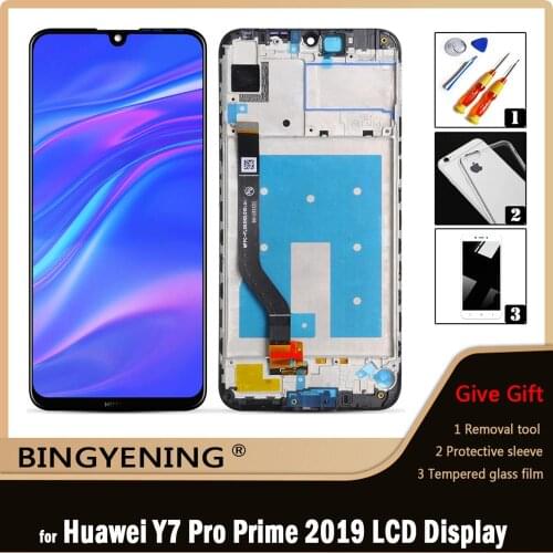 For Huawei Y7 2019 DUB-LX3 DUB-L23 DUB-LX1 LCD Display Screen Touch Digitizer Assembly For 6.26 "Huawei Y7 Prime 2019 With Frame
