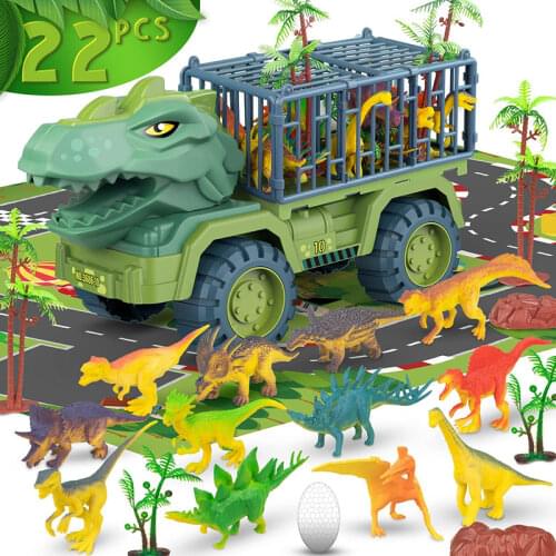 Dinosaur Excavator Engineering Vehicle Model Toy Childrens Inertial Transport Vehicle Boy Girl Toy Dinosaur Gift Car Toy