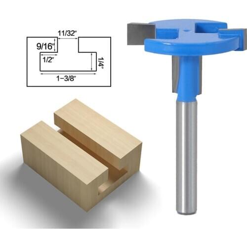 1PC 1/4 Shank 6MM Shank "T" Type Jointing & Slotting Cutter T-Track Slotting & T-Slot Wood Router Bit Milling Cutters For Wood