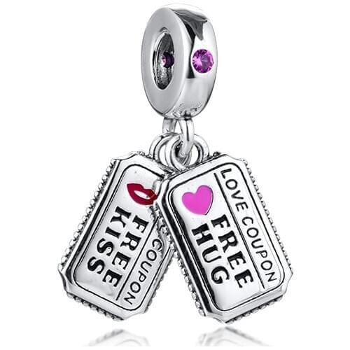 GPY Free Hug Charms 925 Original Fit Pandora Bracelet Sterling Silver Beads for Jewelry Making Kralen Berloque