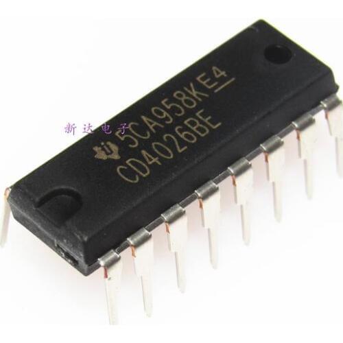 Brand new imported CD4026 CD4026BE in line DIP-16 decimal counter divider