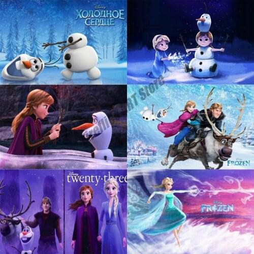 Disney Anime 5D Full Square/Round Diamond Painting Frozen 2 Embroidery Diamond Mosaic Cross Stitch Kits Home Decoration Gift