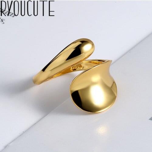 Korean Open Adjustable Irregular Geometric Finger Rings for Women Wedding Ring Jewelry Valentines Day GIFT
