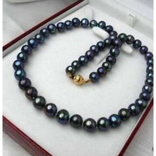 Beautiful 8-9MM Natural Gold Akoya Cultured Pearl Necklace