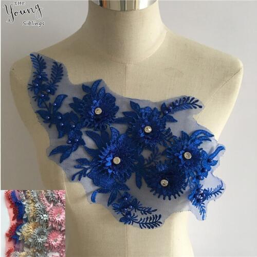 New arrivals Variety Of Mixed Lace Collar Sewing DIY Tulle Fabric 3D Flowers Neckline Decoration Wedding Dress Accessories