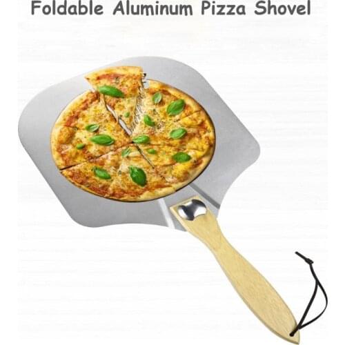12 Inch Pizza Peel Shovel Pizza Tray Aluminum Alloy Pizza Peel Machine Detachable Folding Baking Tray Home Kitchen Accessories