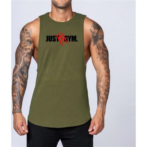 Gym Mens Tank Top Muscle Sleeveless Workout Print Sportswear Shirt Stringer Clothing Bodybuilding Singlets Fashion Fitness Vest