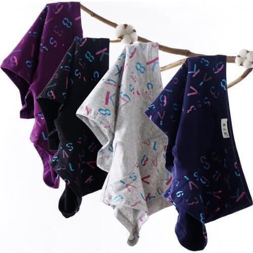 Mens Underwear Boxers Shorts Casual Cotton Print Letter Boxershorts Men Bamboo Plus Size Male Underpants Youth Panties 4XL 5XL