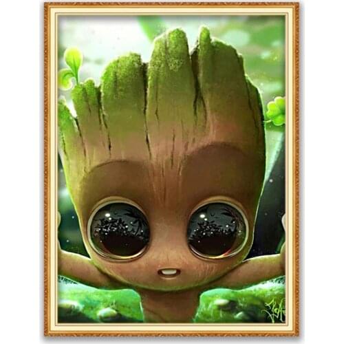 Groot DIY 11CT Embroidery Cross Stitch Kits Needlework Craft Set Printed Canvas Cotton Thread Home Decoration For Living Room