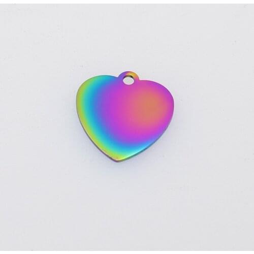 Stainless Steel Blank Middle Heart Charms 19*21mm Heart Stainless Pendant High Polish Mirror Surface Jewelry Charm 20pcs/lot