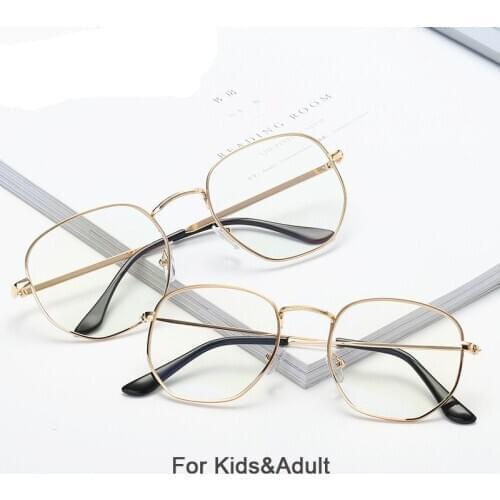 NEW Arrived Mother&kids Same style Vintage glasses Frames Gold metal optical glasses Women baby children eyewear N284