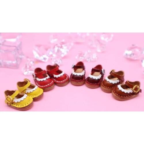 Ob11 doll shoes bjd shoes cowhide copper buckle leather boots for obitsu11,GSC clay,body9,YMY,1 / 12BJD doll Accessories boots