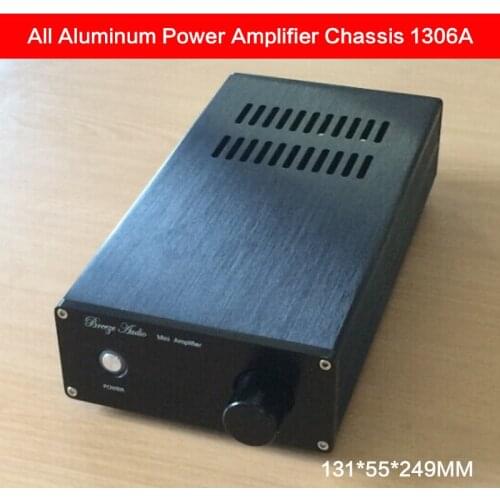 KYYSLB 131*55*249MM All Aluminum Power Amplifier Chassis 1306A DIY Audio Shell DAC Power Supply Box Power Amplifier Enclosure