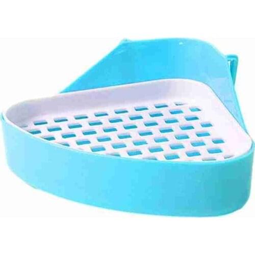 Portable Triangle Can Pet Rabbit Toilet Cleaning Trash Bacteriostatic Tray Training Cleaning Rat Toilet