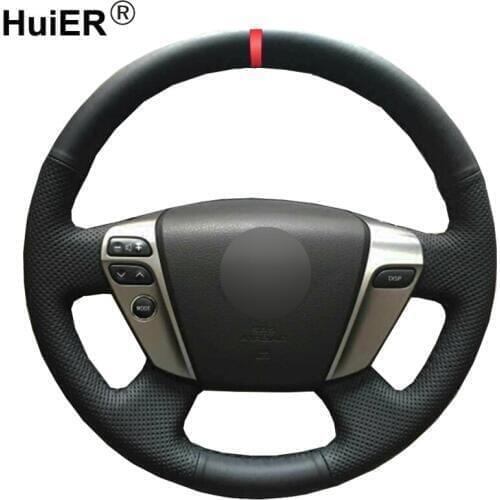 Hand Sewing Car Steering Wheel Cover Volant For Toyota Crown S200 2008–2011 2012 For Toyota Alphard 2nd Gen AH20 2008–2014 2015