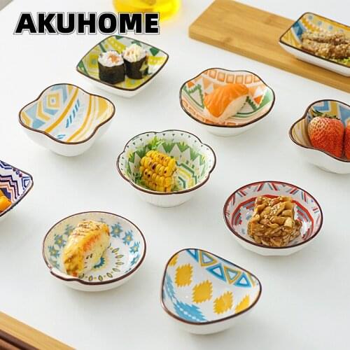 Bohemia Series Kitchen Seasoning Dish Underglaze Ceramic Sauce Dish Household Snack Dish Snack Dish