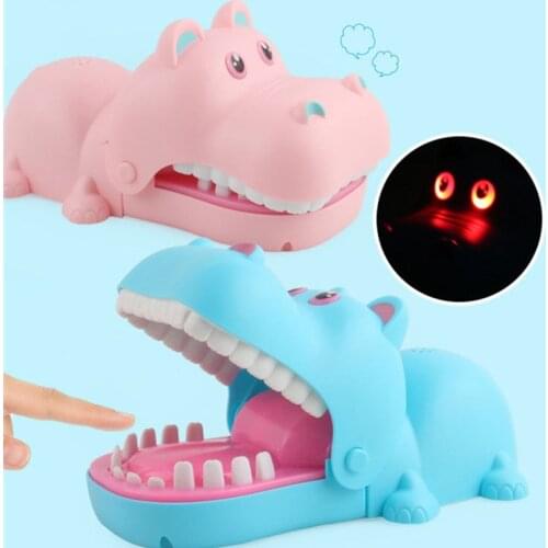 Jokes Teeth Bite Toy Biting Finger Dentist Game Funny Hippo Pulling Teeth Toys Kids Classic Biting Hand Hippo Games Gift