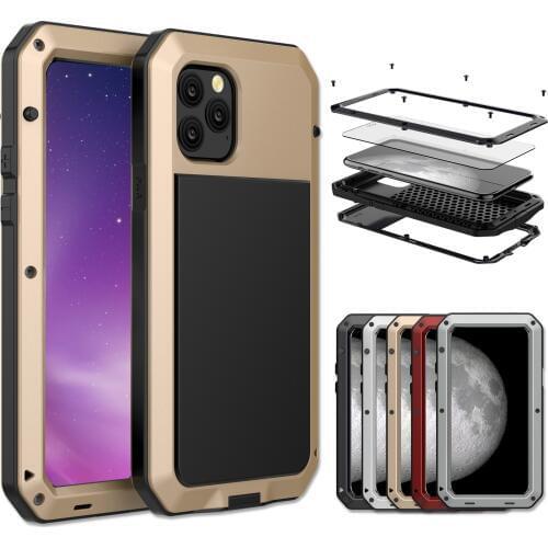 Heavy duty 360 Full Protect Metal Phone Case for iPhone 12 Pro Max 11 8 7 6 6S Plus 5s SE Shockproof Cover For iPhone XR Xs Max