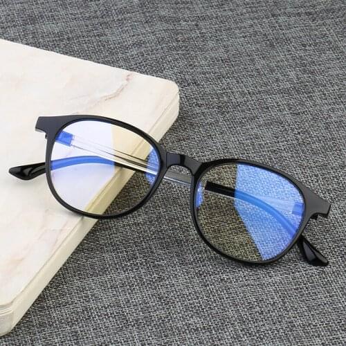 TEENYOUN Round Glasses Anti-blue Light Blocking Women Flat Mirror Glasses Frame Computer Games Goggles Optical Eyeglasses