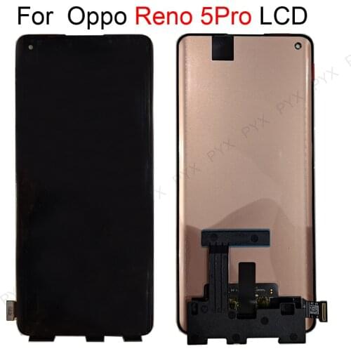 Test 6.55" AMOLED For Oppo Reno5 Pro LCD Display Screen+Touch Panel Digitizer For Reno 5 Pro 5G PDSM00 PDST00 CPH2201 Display