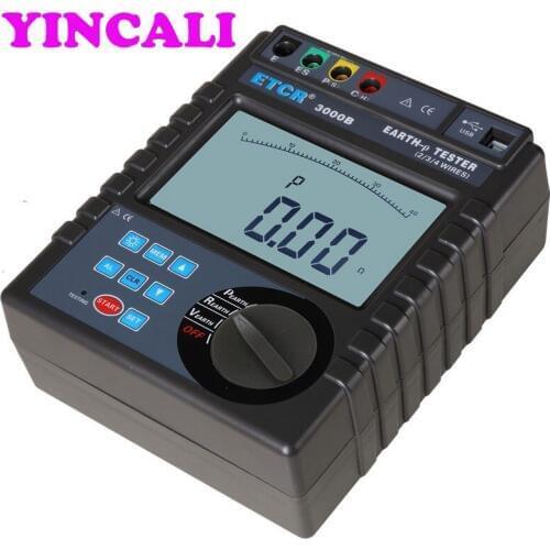 Fast Shipping Earth Resistance Soil Resistivity Tester ETCR3000B Measures ground resistance, soil resistivity, AC voltage meter