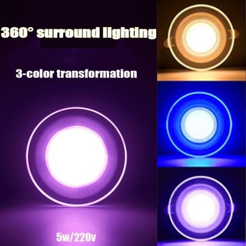 20Pcs AC 85V-265V 5W 3 Color Dimmable Led Downlight Spot Light Led Ceilling Lamp Indoor Ceilling Light Recessed Downlamp Home