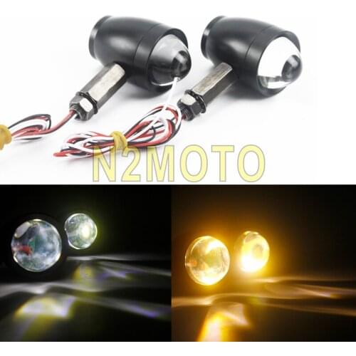 Motorcycle Turn Signal Light Motorbike Indicators Lamp Flasher Scooter Light Amber White Lamp for Honda Harley BWM Yamaha