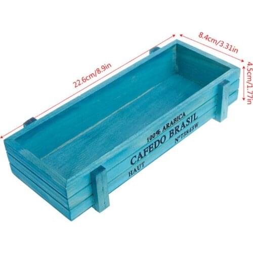 Vintage Wood Garden Flower Planter Succulent Pot Rectangle Trough Box Plant Bed