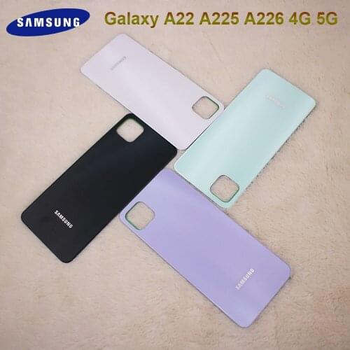 Samsung Galaxy A22 5G A226 Back Battery Cover Door Rear Housing Panel Case For Samsung A22 A 225 4G Battery Cover With Stickers