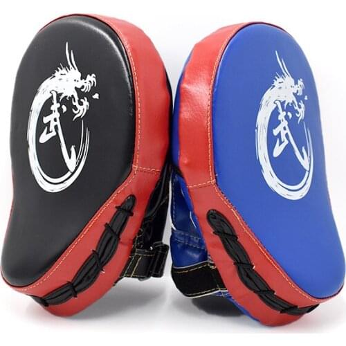 1Pcs Arc-shaped Boxer Target Sanda Training Thickened Anti-seismic Baffle PU Hand Target Key Strike Mat Sparring Boxing Bag