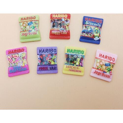 100pcs/lot Kawaii Resin Japanese Cartoon Simulation Candy Cabochon For Scrapbooking Mobile Case DIY Embellishments Decoration