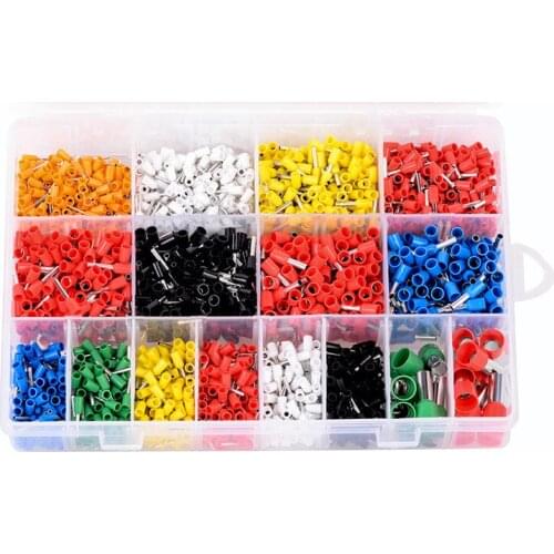 2120PCS wire Terminals Wire Copper Crimp Connector Insulated Cord Pin End Terminals AWG22-5 Electrical Wire Connector