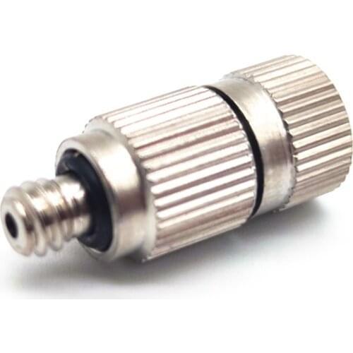 50pcs High Pressure 3/16" Male Thread Misting Nozzles Stainless Steel Anti Drip Fogging Sprayers Cooling Humidify Sprinklers