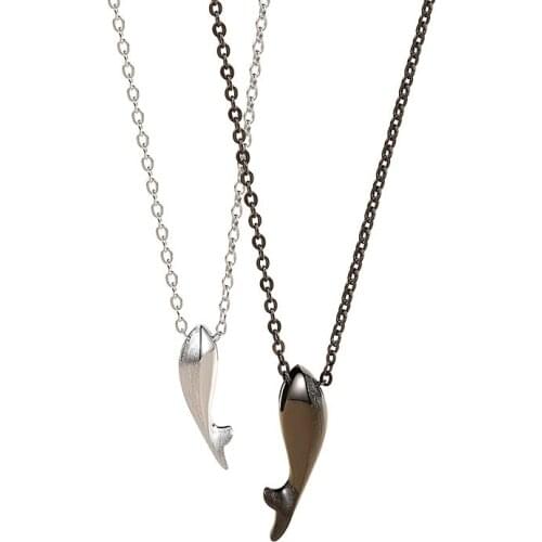 9561 Dolphin Couple Necklace Women and Men Simple Creative Clavicle Chain Light Luxury Niche Design Pendant Trend